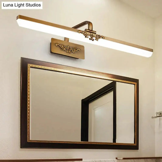 Vintage Ultra Thin Bronze Wall Vanity Light by Decorbites with integrated LED on Tampa Home & Garden Store