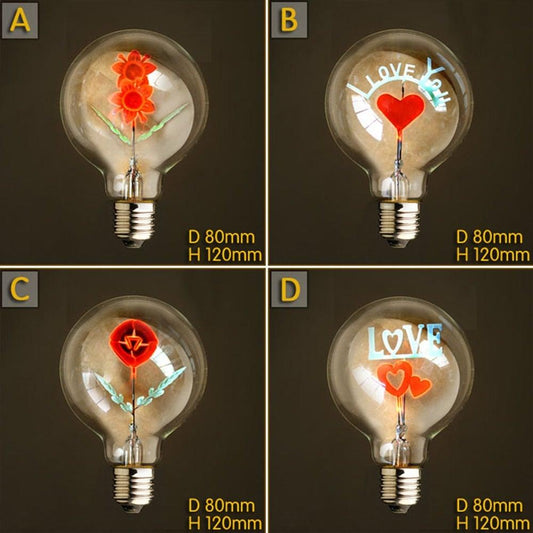 Stevvex ST50DE2904IWM decorative incandescent Edison bulbs with filament art: four designs on Tampa Home & Garden Store