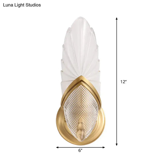 Vintage Style Gold Wall Lamp with Frosted Oval Glass for Bedroom - Tampa Home & Garden Store