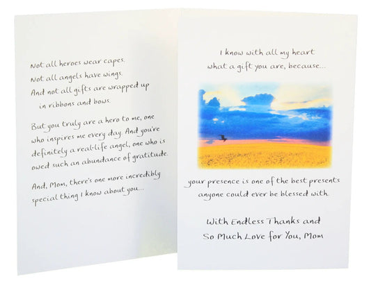 Greeting card For You Mom a Note Filled With Love tri-fold 5x7 with sunset image on Tampa Home & Garden Store