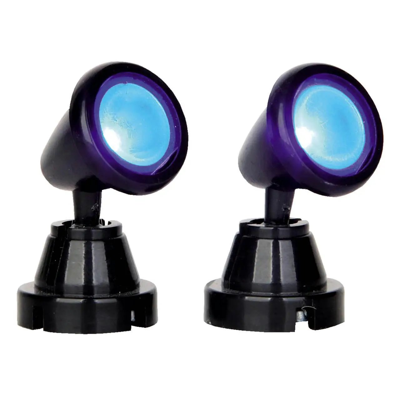 Round blue spotlights set of 2 for Christmas village by The Country Christmas Loft on Tampa Home & Garden Store