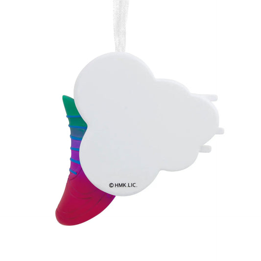 Running shoe ornament Hallmark Keepsake with white base and teal blue purple pink heel accents on Tampa Home & Garden Store