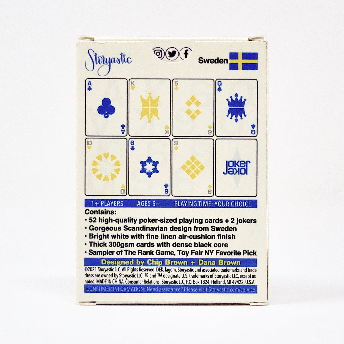 DEK Lagom playing cards from Sweden 52-card poker deck with 2 jokers Scandinavian design on Tampa Home & Garden Store