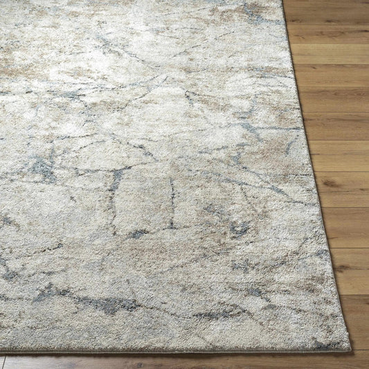 Venti Thick Luxe Rug in tan and gray by Boutique Rugs, plush textured surface on Tampa Home & Garden Store