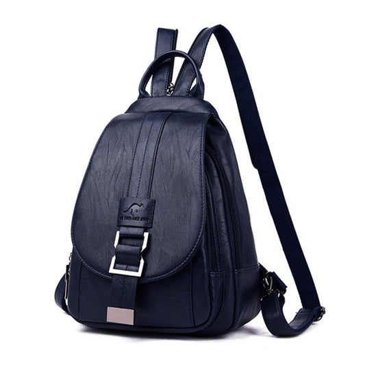 Genuine Leather Backpack for Women Water Resistant Anti Theft Travel Bag - Tampa Home & Garden Store