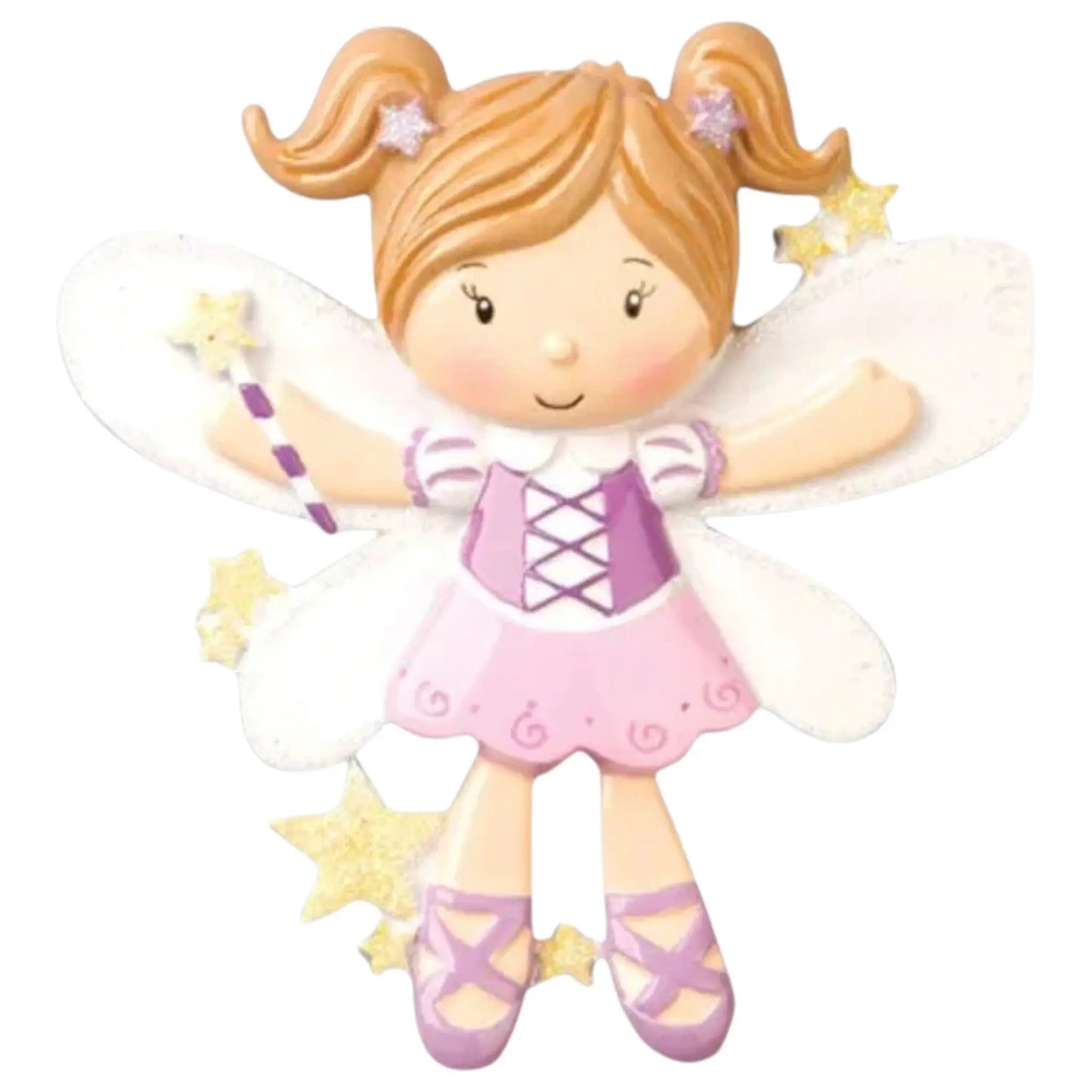Ballet Fairy Ornament with pink tutu and wings for Christmas decor on Tampa Home & Garden Store