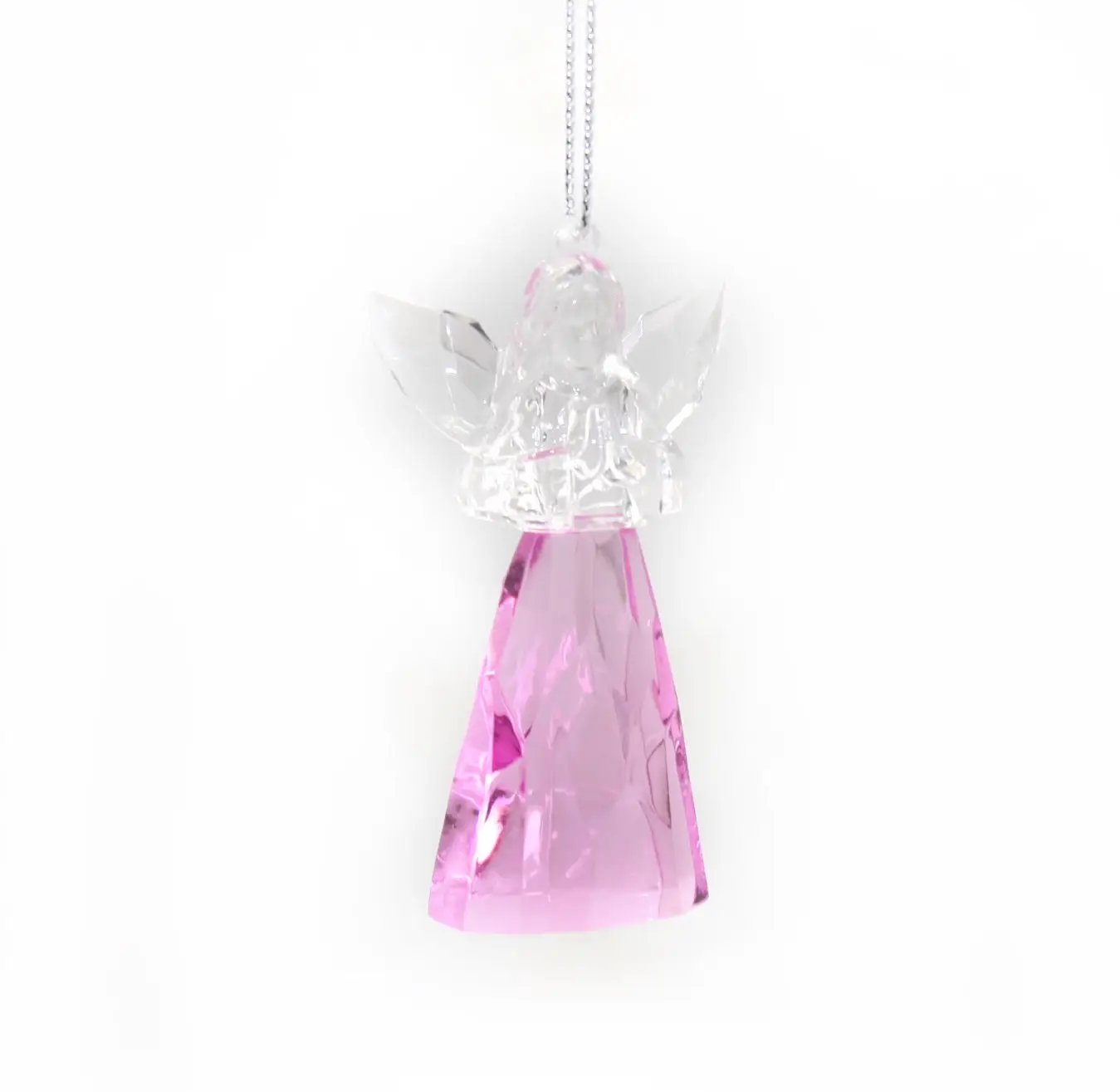3 Inch Birthstone Angel Ornament June Alexandrite acrylic angel with pink gown and wings on Tampa Home & Garden Store