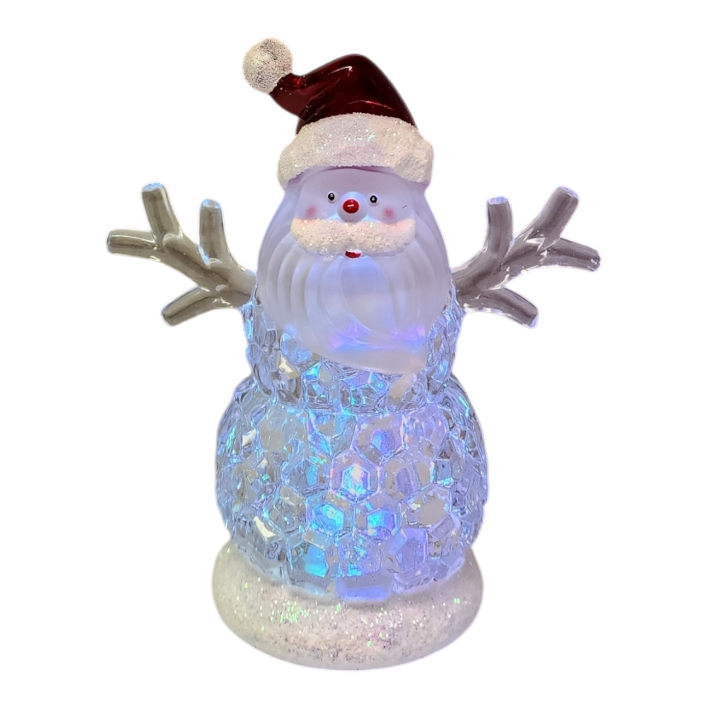 Père Noël lumineux scintillant - 11,5 cm