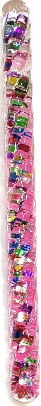 Spiral Glitter Wand for Magical Playtime pink transparent wand with glitter spirals on Tampa Home & Garden Store
