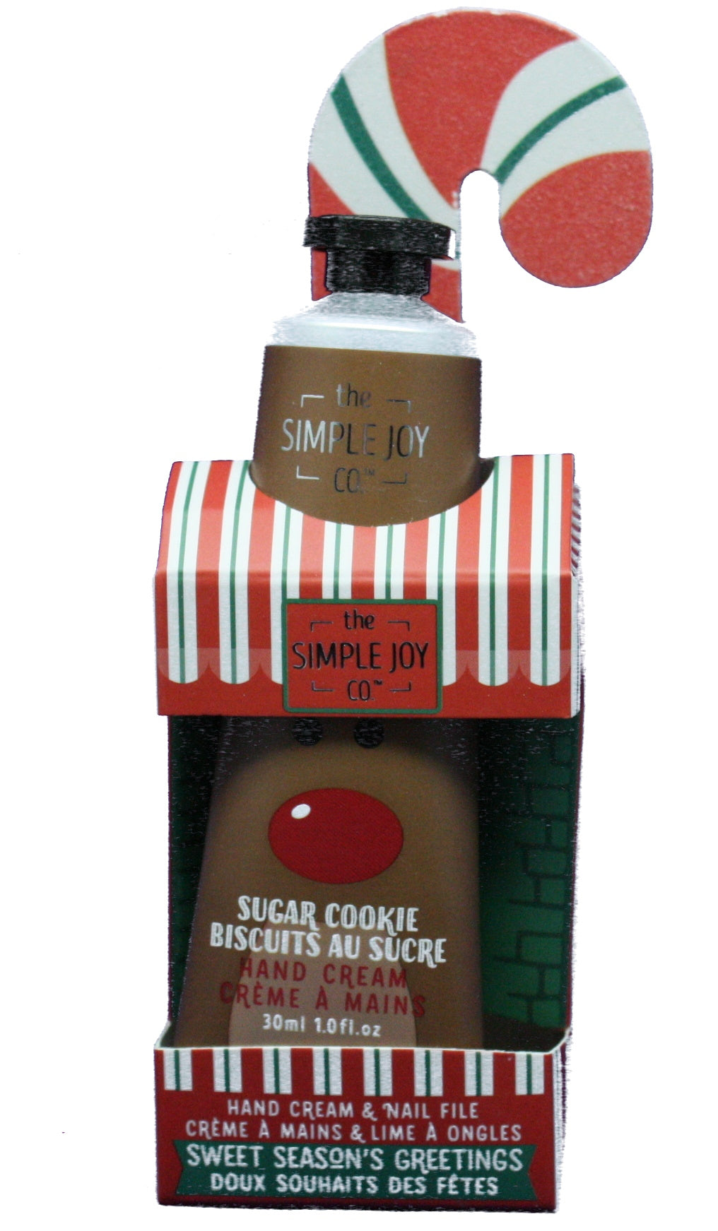 Crema de manos de galleta de azúcar con lima de uñas
