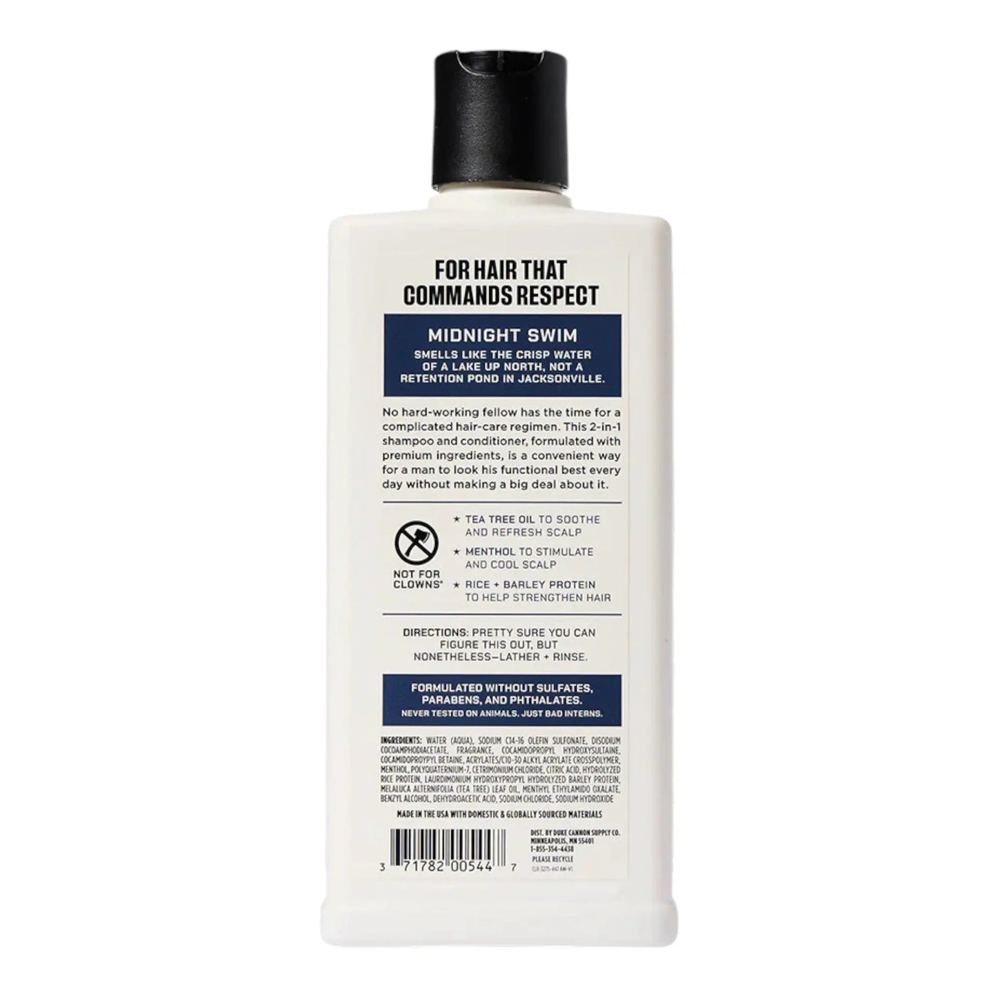 Midnight Swim shampoo and conditioner set in a white bottle with a black cap on Tampa Home & Garden Store