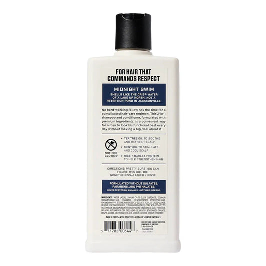 Midnight Swim shampoo and conditioner set in a white bottle with a black cap on Tampa Home & Garden Store