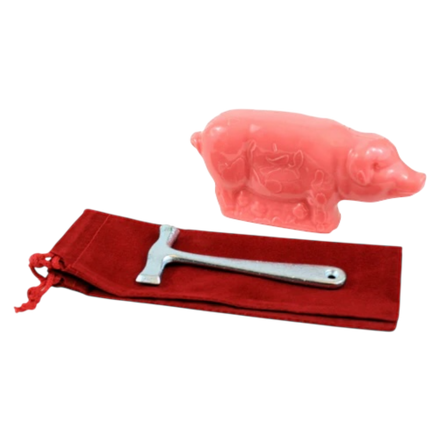 Le célèbre cochon à la menthe poivrée - Noël (225 g avec marteau)