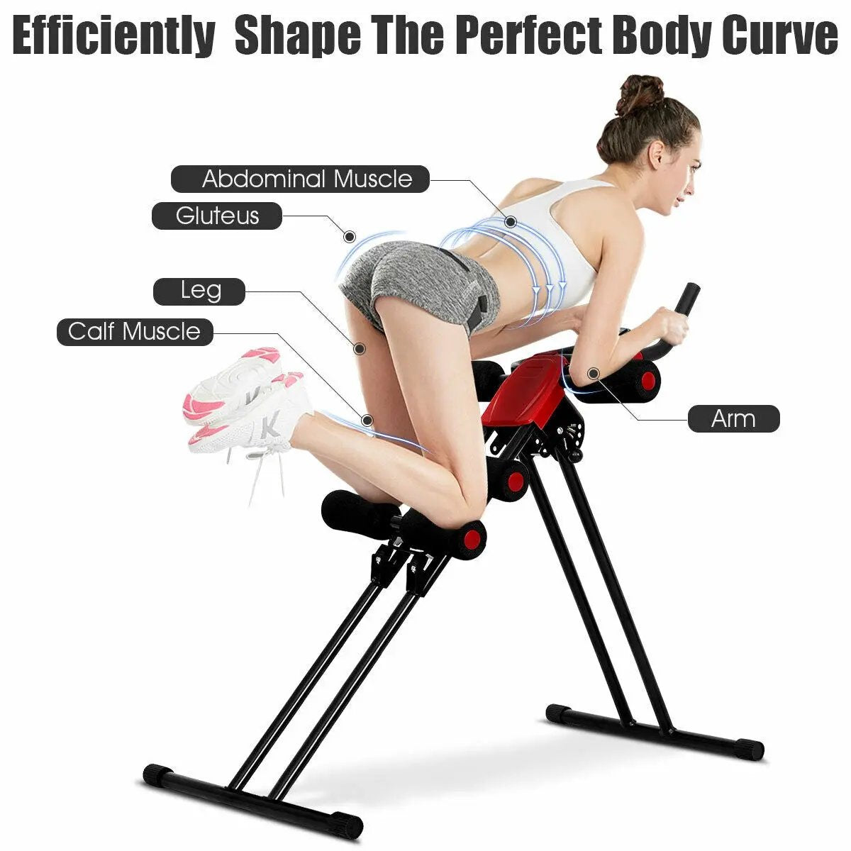 Abdominal workout equipment with LCD monitor on a black steel frame exercise bench DirectDeals on Tampa Home & Garden Store