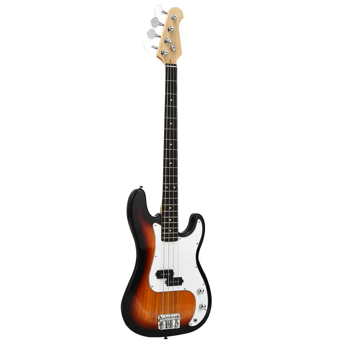 Electric Bass Guitar Full Size 4-String sunburst with white pickguard DirectDeals on Tampa Home & Garden Store
