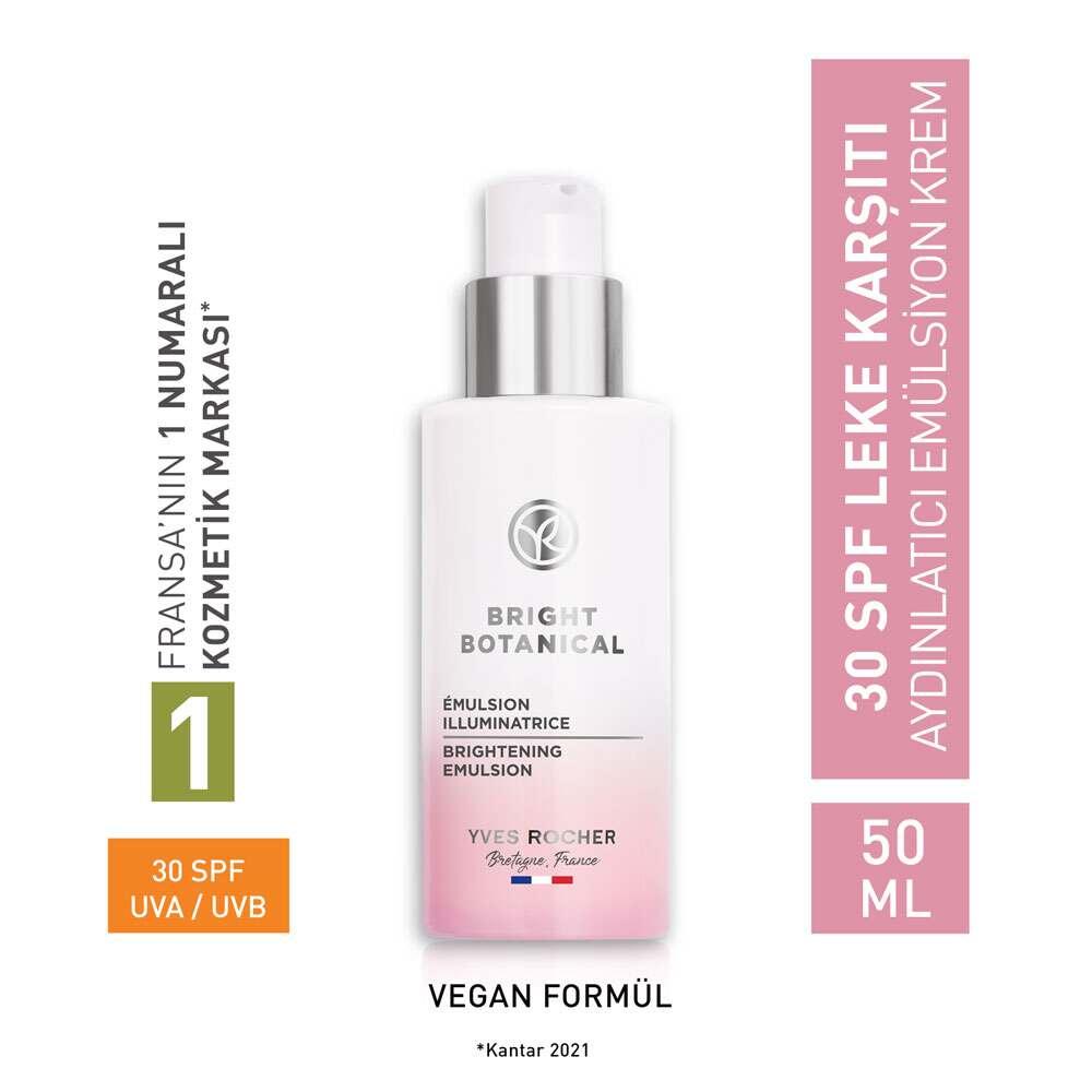 Facial moisturizer Bright Botanical 30 SPF pink gradient bottle with vegan formula by Yves Rocher on Tampa Home & Garden Store