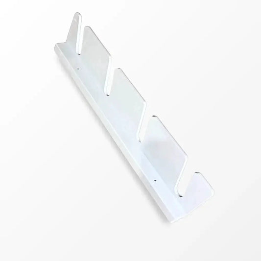 Ski Wall Rack white metal with four slots for storing snow and water skis on Tampa Home & Garden Store