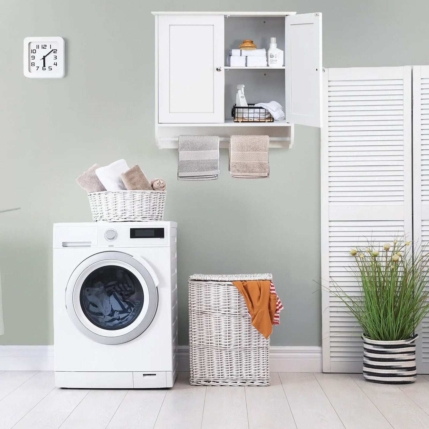 Wall Mounted Bathroom Cabinet With Towel Bar DirectDeals white medicine cabinet on Tampa Home & Garden Store