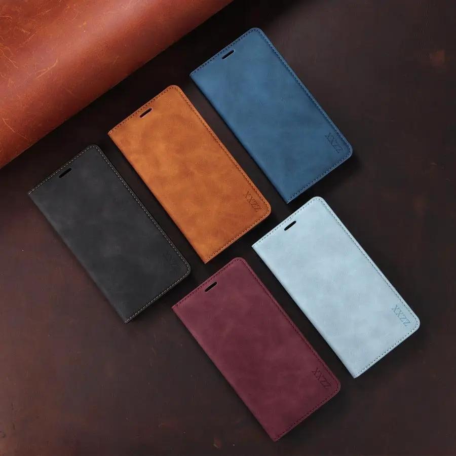 Leather Wallet Flip Case With Inbuilt Stand