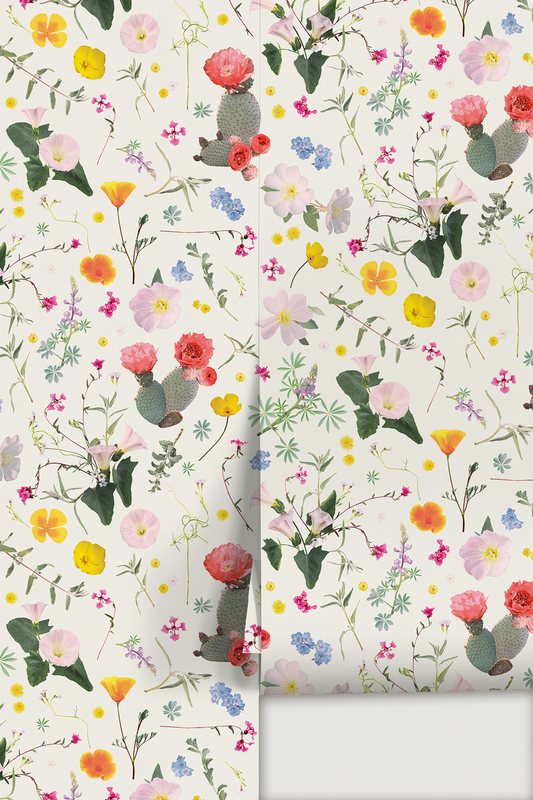 California Native Wallpaper, white and multicolor - Tampa Home & Garden Store