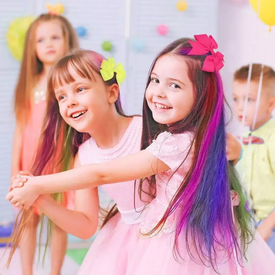 Washable Hair Chalk Comb for Kids Temporary Color with rainbow hues at a colorful party on Tampa Home & Garden Store