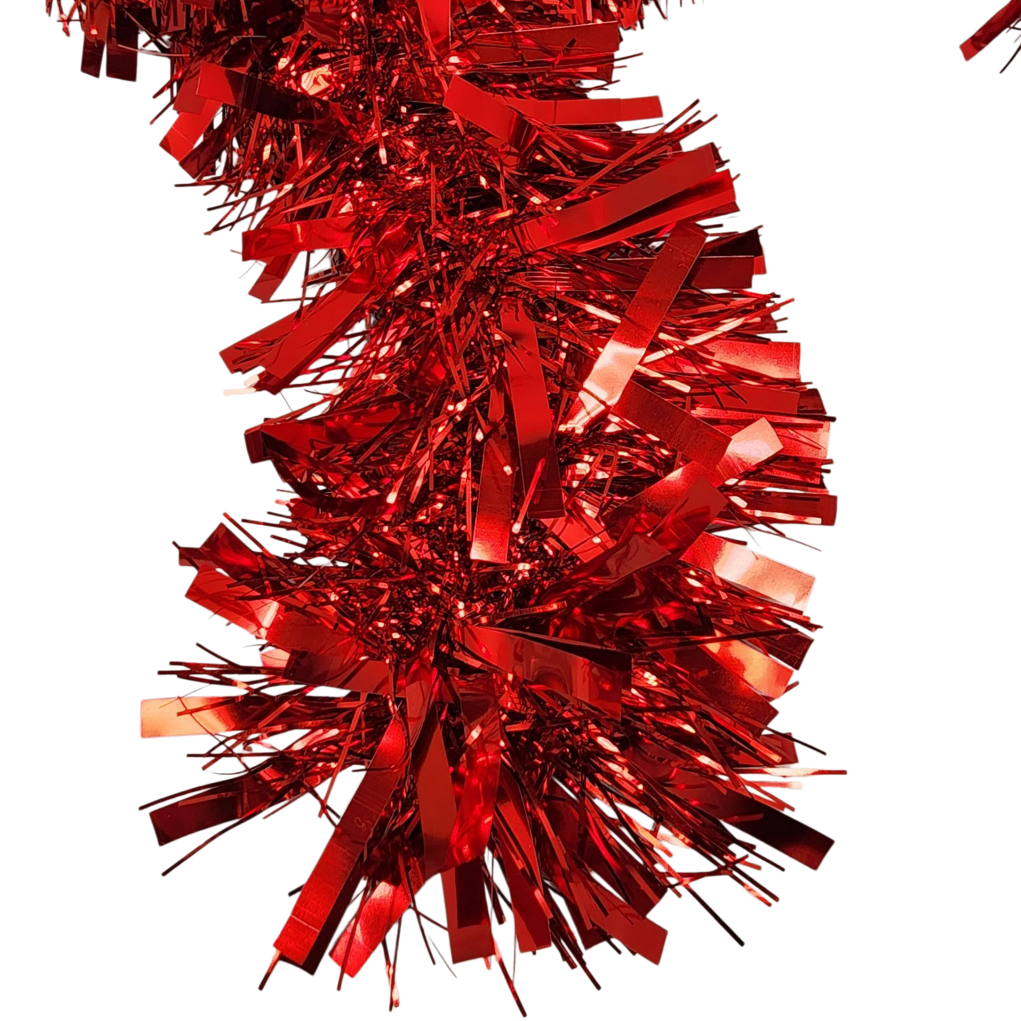 Guirlande de luxe en clinquant rouge, 3,65 m (12 pieds), 6 brins