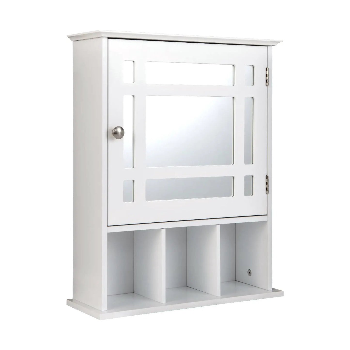 Wall Mounted and Mirrored Bathroom Cabinet-Brown - Tampa Home & Garden Store