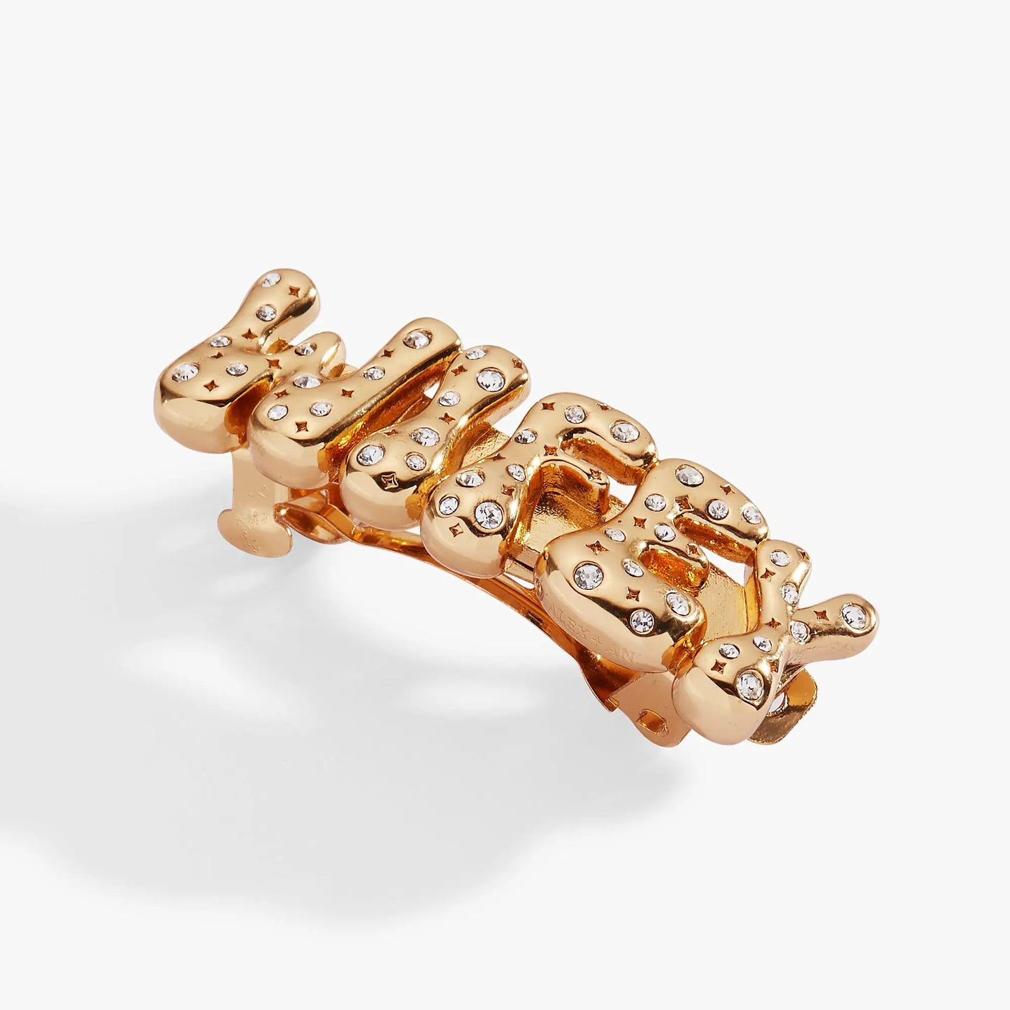 Gold-tone Wifey bubble hair barrettes with rhinestones by ALEX AND ANI on Tampa Home & Garden Store