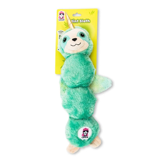 Mystical Mint Winged Sloth Plush Dog Toy Squeaker mint-green plush with wings on Tampa Home & Garden Store