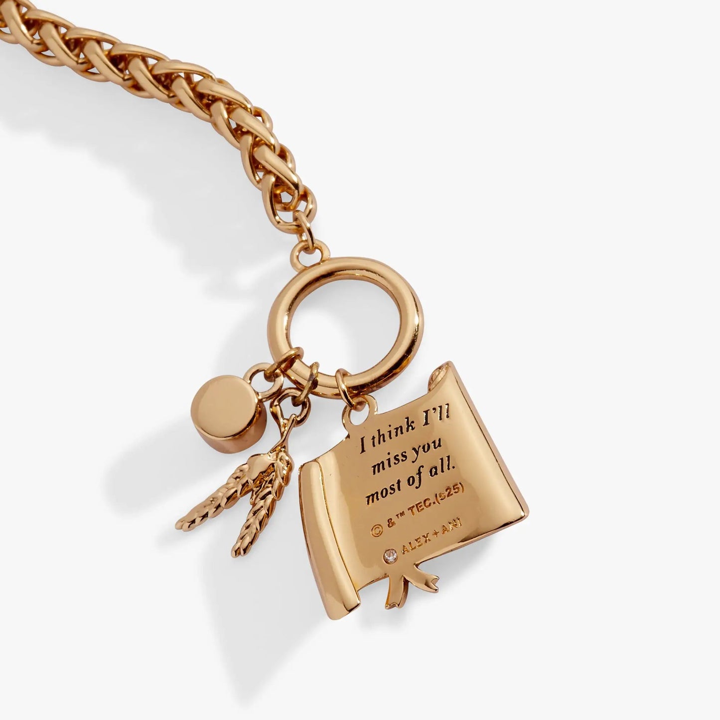 The Wizard of Oz™ Scarecrow Toggle Bracelet by ALEX AND ANI in rose gold tone on Tampa Home & Garden Store