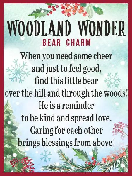 Woodland Wonder Bear Charm, hand painted polyresin, by The Country Christmas Loft on Tampa Home & Garden Store
