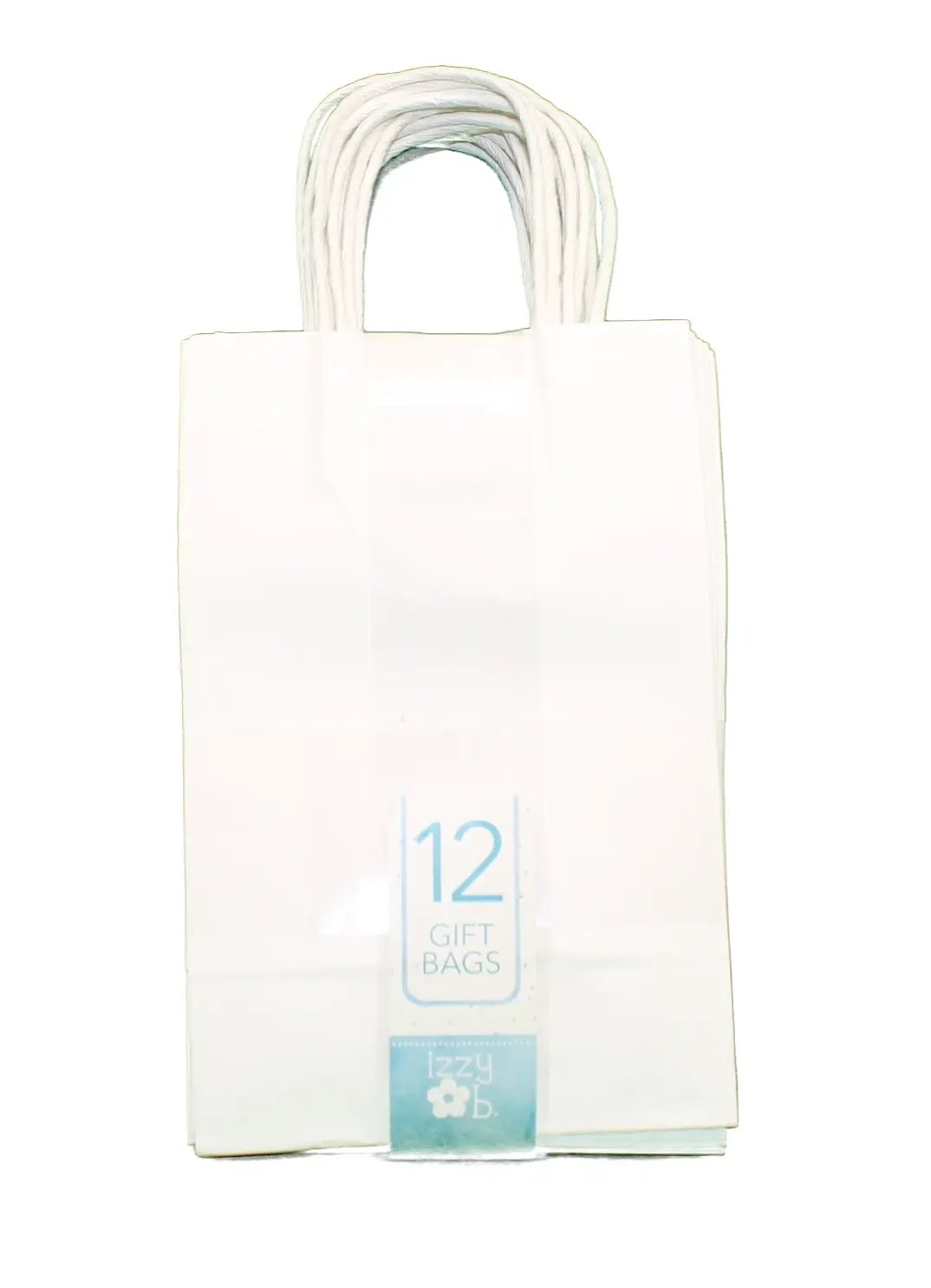 Junior Cub Kraft White Gift Bag Set of 12 white gift bags Izzy B label on Tampa Home & Garden Store