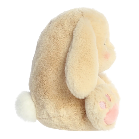 Toe Bean Besties 9in beige bunny plush with pink paw pads by The Country Christmas Loft on Tampa Home & Garden Store