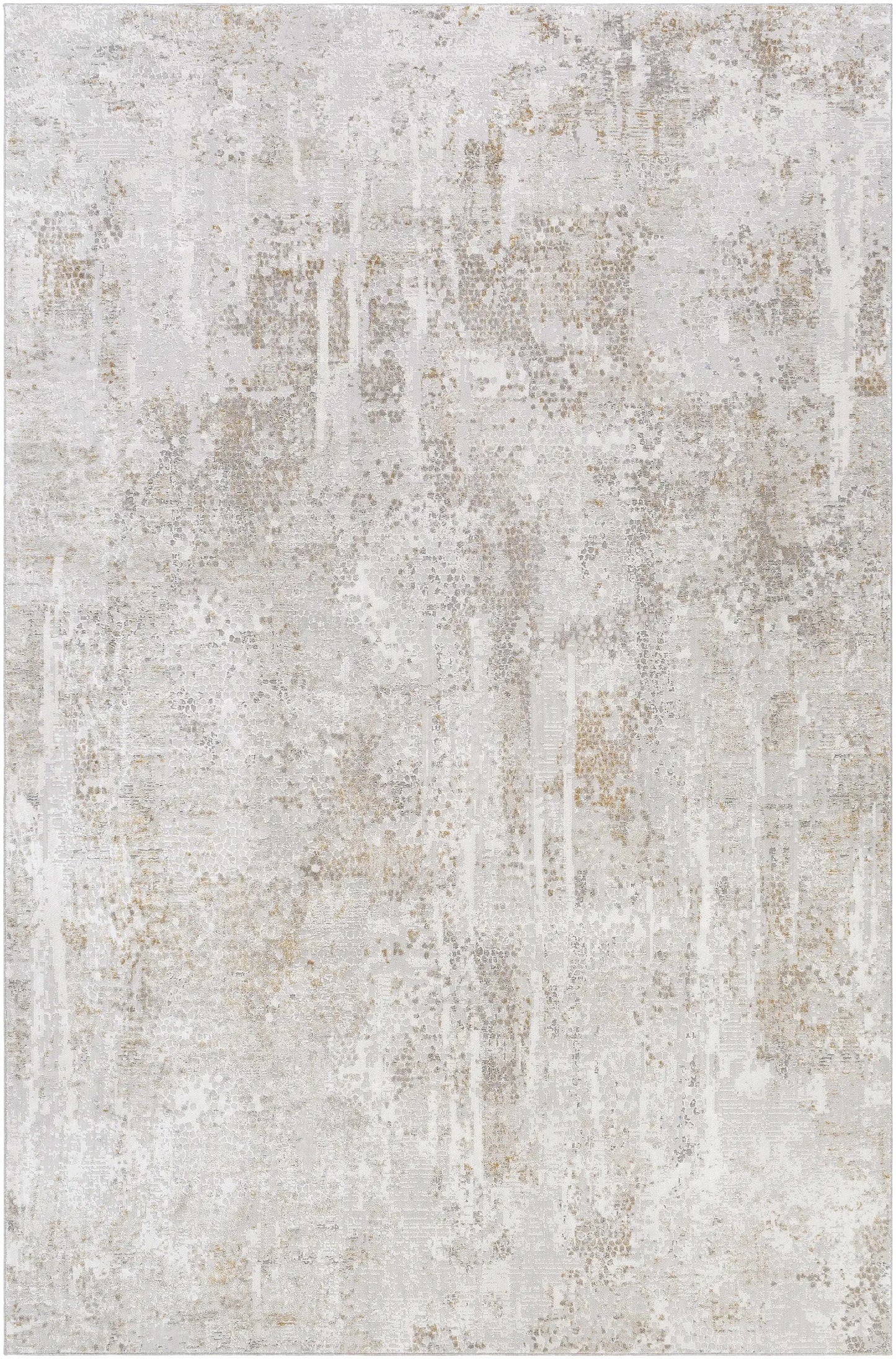 Windale Textured Luxe Area Rug woven polyester in neutral gray-beige with distressed pattern on Tampa Home & Garden Store