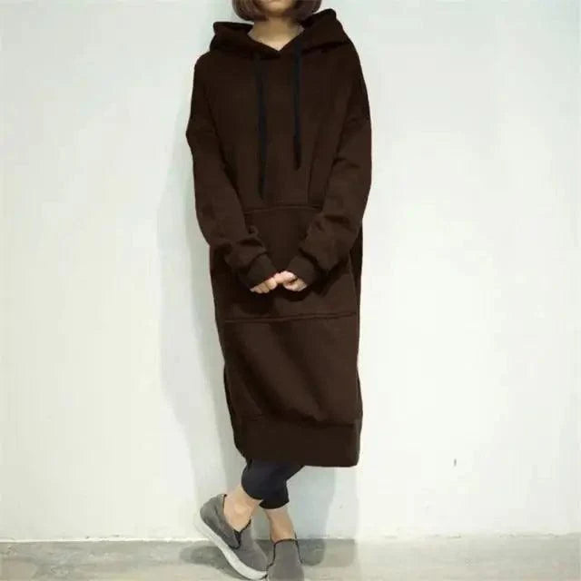 Women Long Casual Hoodie and Sweatshirt Dress