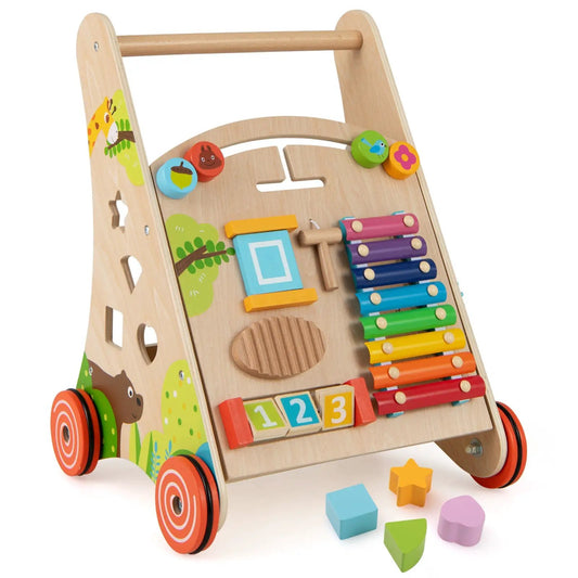 Wooden push and pull baby walker with storage, beads DirectDeals on Tampa Home & Garden Store on Tampa Home & Garden Store