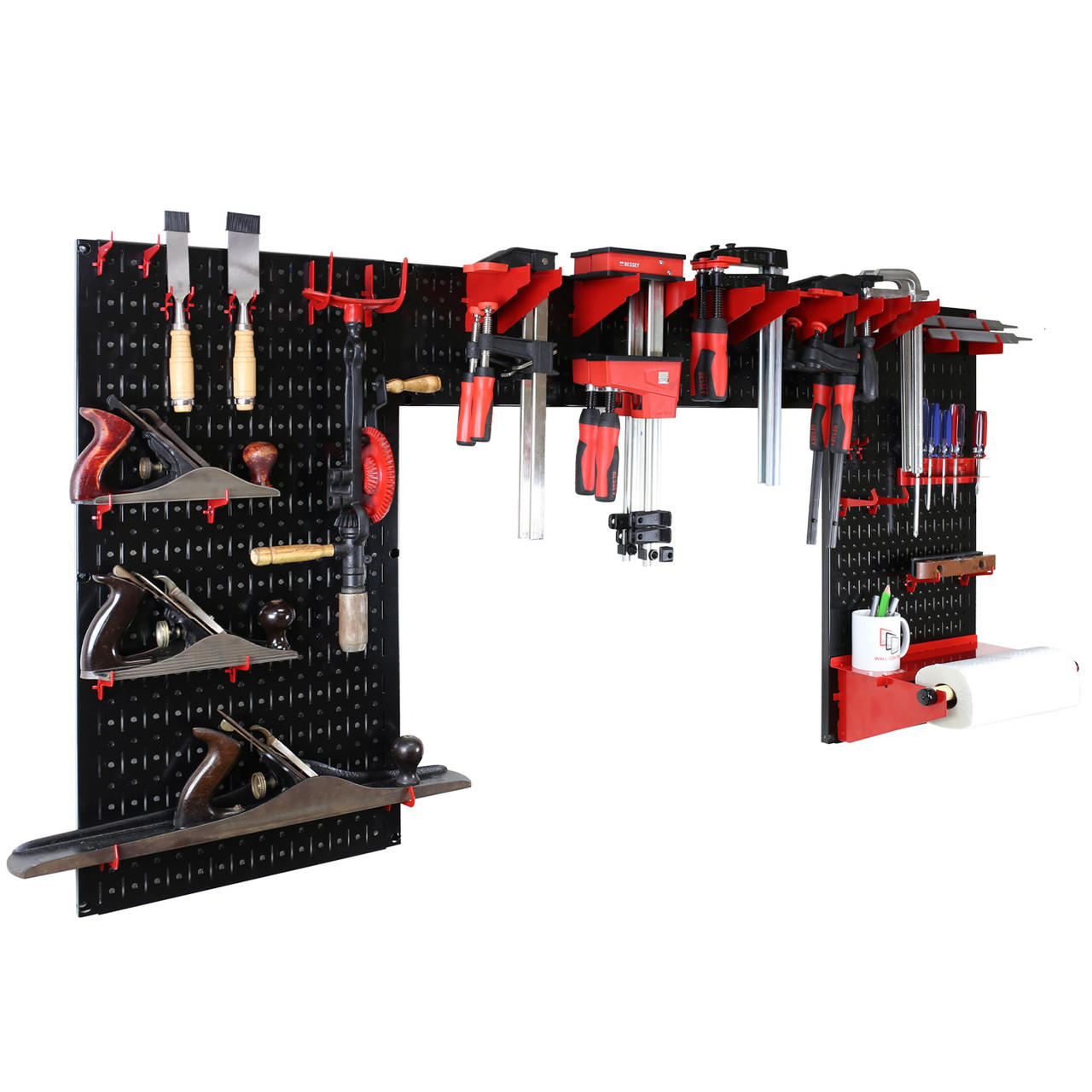 Metal Pegboard and Tool Storage Organizer Set