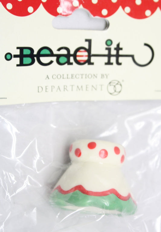 Bead It - Bead Body White With Green and Red Trim - Tampa Home & Garden Store