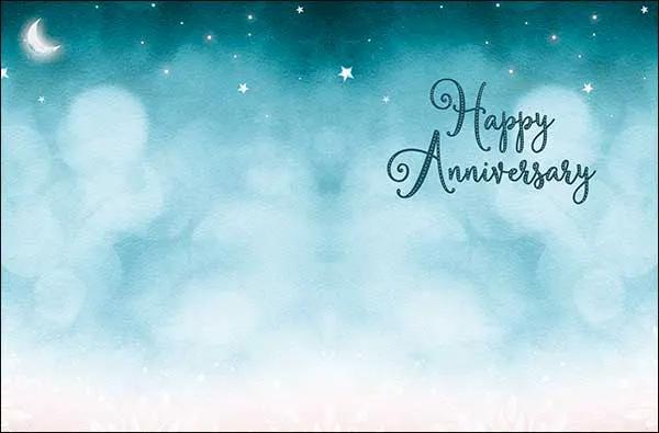 Notion Card Lucky Stars Anniversary Card blue starry night design with crescent moon on Tampa Home & Garden Store