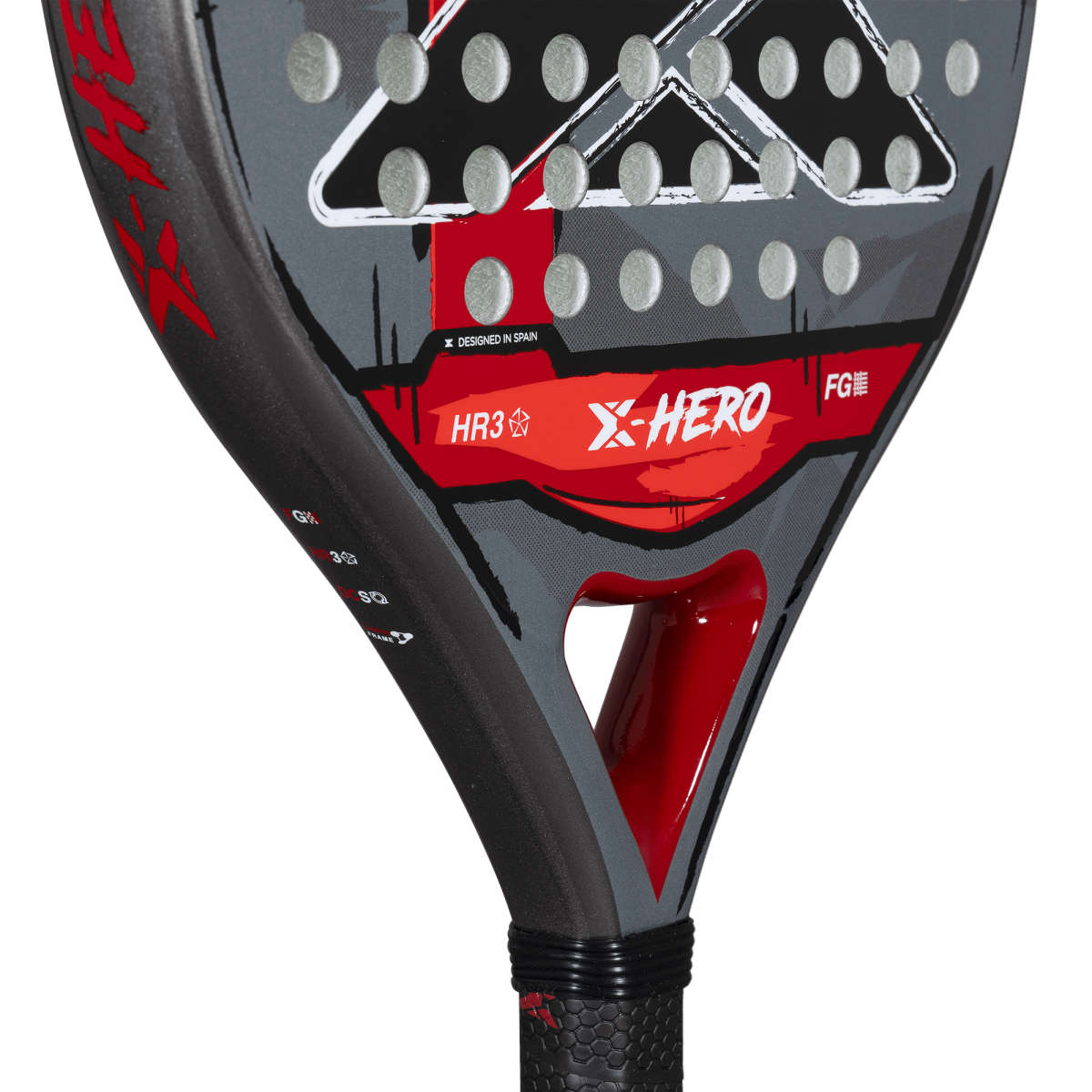 NOX X Hero Red 2026 Padel Racket by Racket Central, red/gray graphic with HR3 branding on Tampa Home & Garden Store