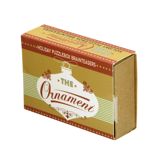 Holiday Puzzlebox Ornament box with orange-gold packaging by Country Christmas Loft on Tampa Home & Garden Store