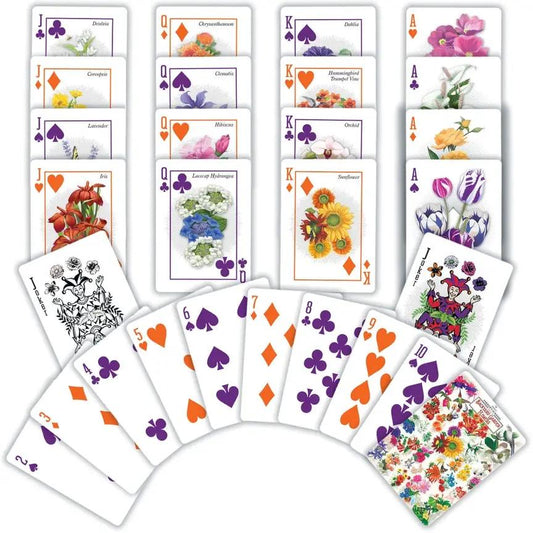 Farmer's Almanac Backyard Garden Playing Cards deck with floral garden illustrations The Country Christmas Loft on Tampa Home & Garden Store