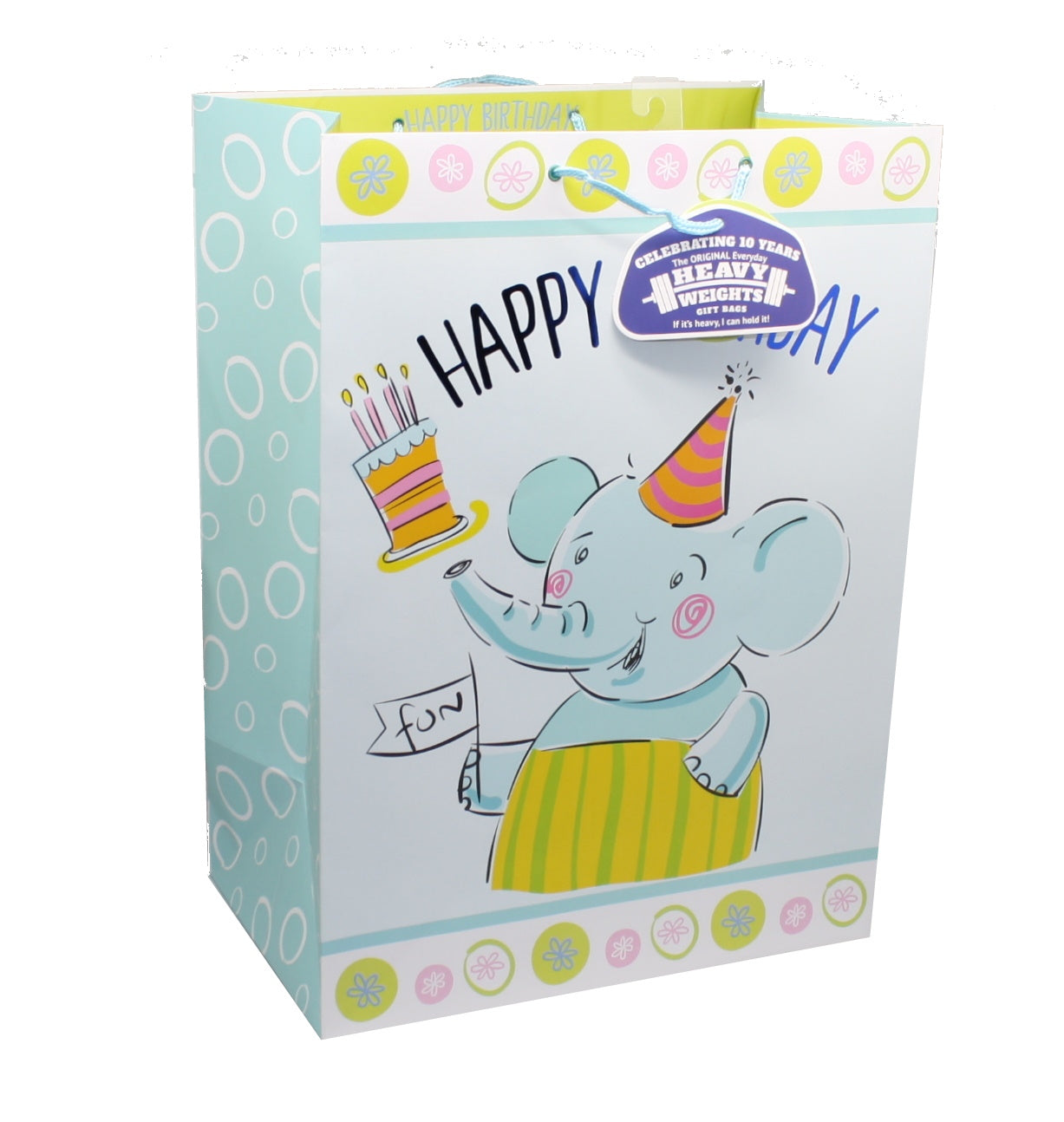 Bolsa de regalo de cumpleaños con forma de elefante gigante y divertida