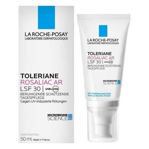 La Roche-Posay Toleriane Rosaliac AR SPF 30 face serum set box and tube with blue logo on Tampa Home & Garden Store