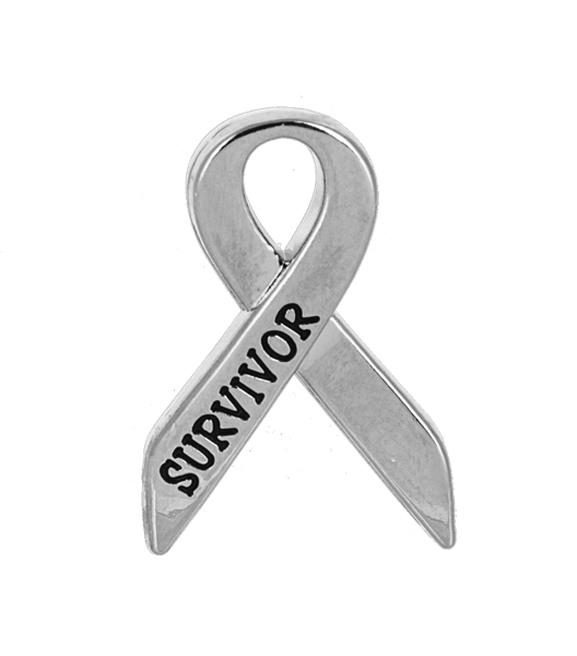 You Are a Survivor charm with silver-tone ribbon and SURVIVOR engraving on Tampa Home & Garden Store