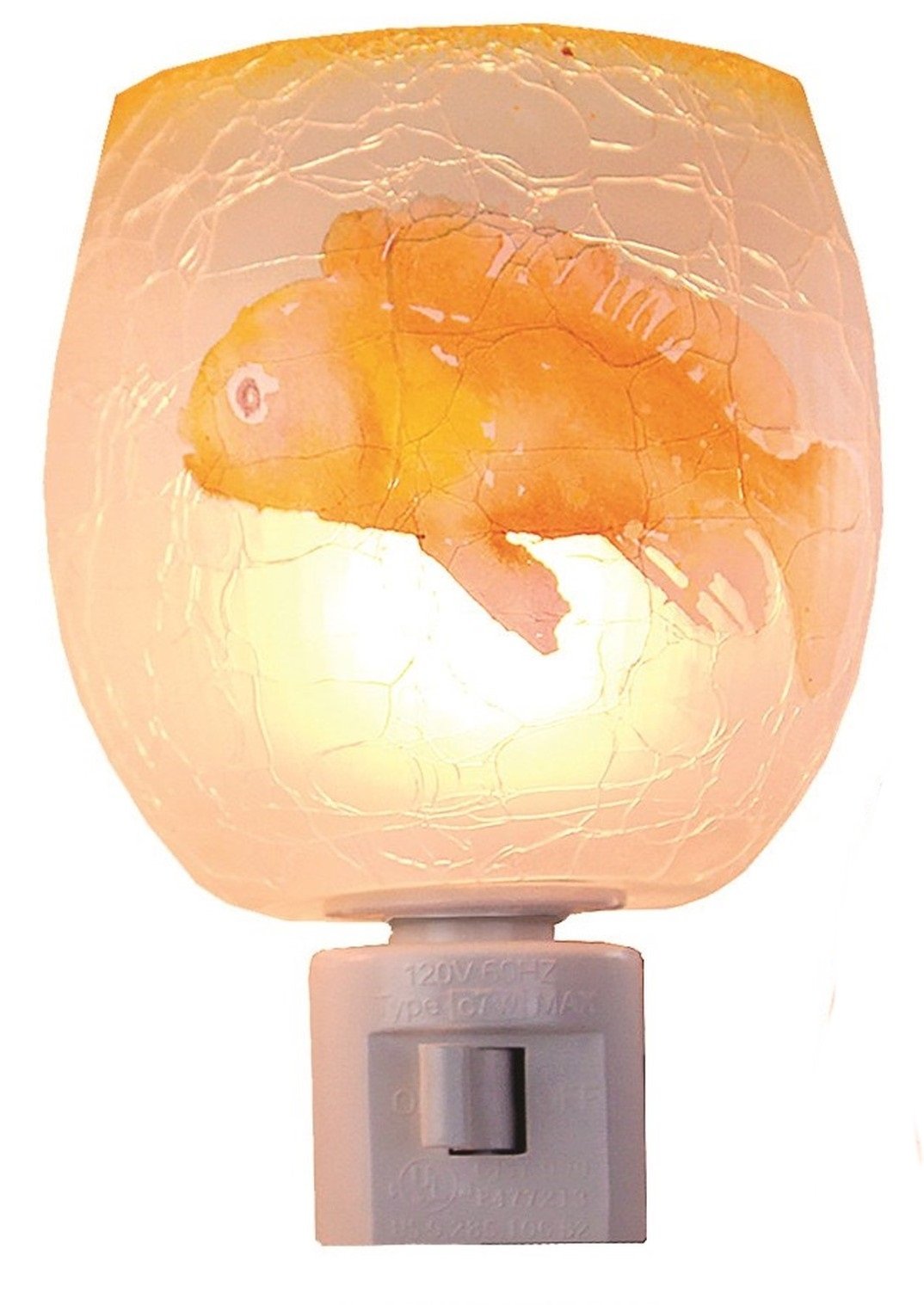 Luz de noche de cristal - Peces de color agua - Estilo A
