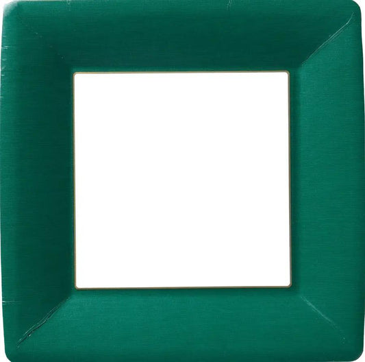 Ideal Home Range Linen Green Dinner Plate pressed square design by The Country Christmas Loft on Tampa Home & Garden Store