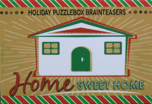 Holiday Puzzlebox Brainteaser Home Sweet Home white house with green door on Tampa Home & Garden Store