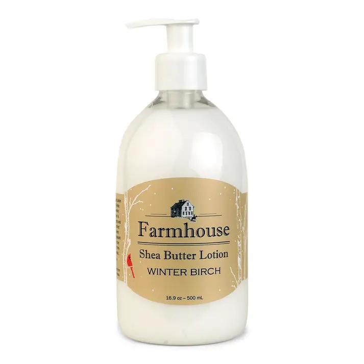 Farmhouse Hand Lotion Winter Birch scent, pump bottle 16.9 oz, Shea Butter Lotion on Tampa Home & Garden Store