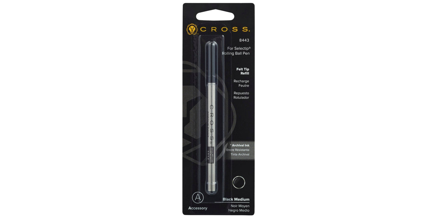Cross Porous-Point felt-tip refill for Selectip pens, black, medium point on Tampa Home & Garden Store